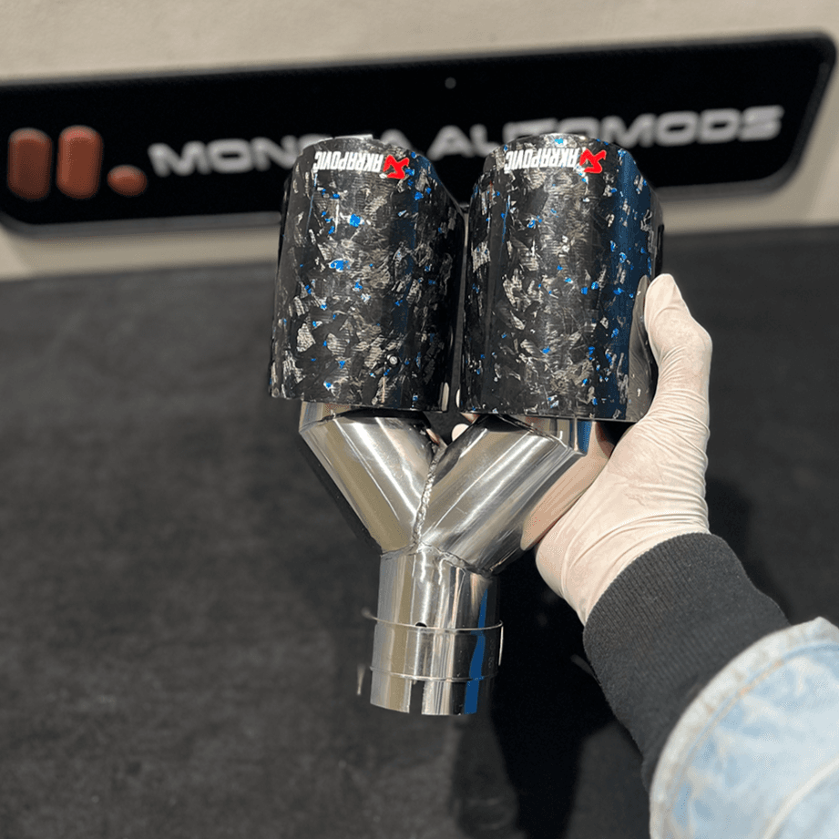 Akropovic Exhaust Tip Gloss Carbon Dual