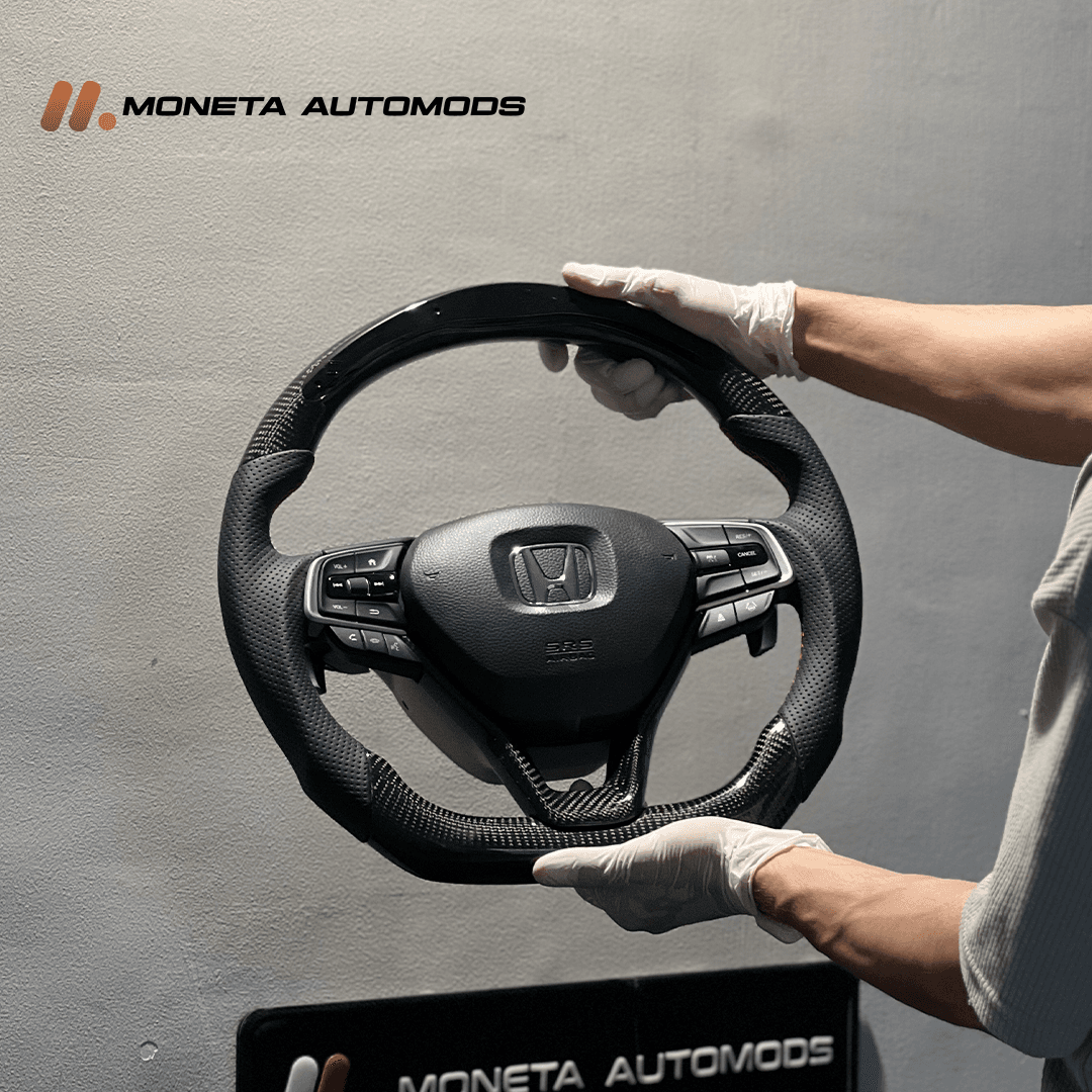 Honda City Carbon Fiber Steering Wheel+LED RPM Shift Lights