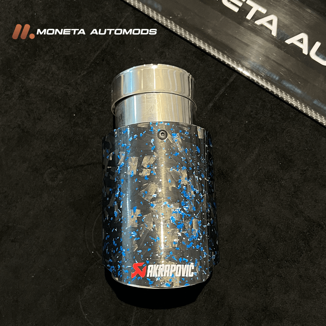 Akropovic Exhaust tip Gloss Carbon Single 6