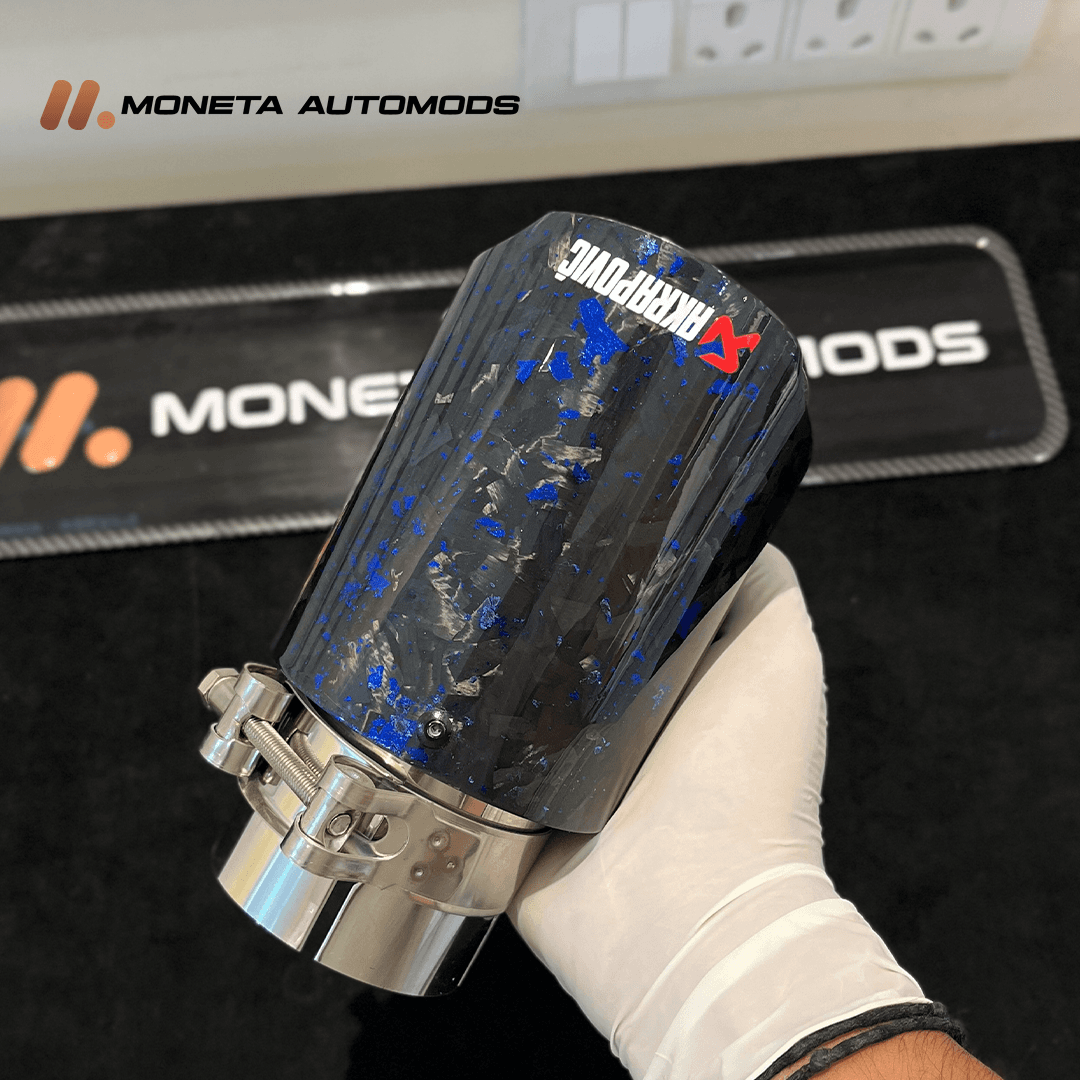 Akropovic Exhaust tip Gloss Carbon Single 8