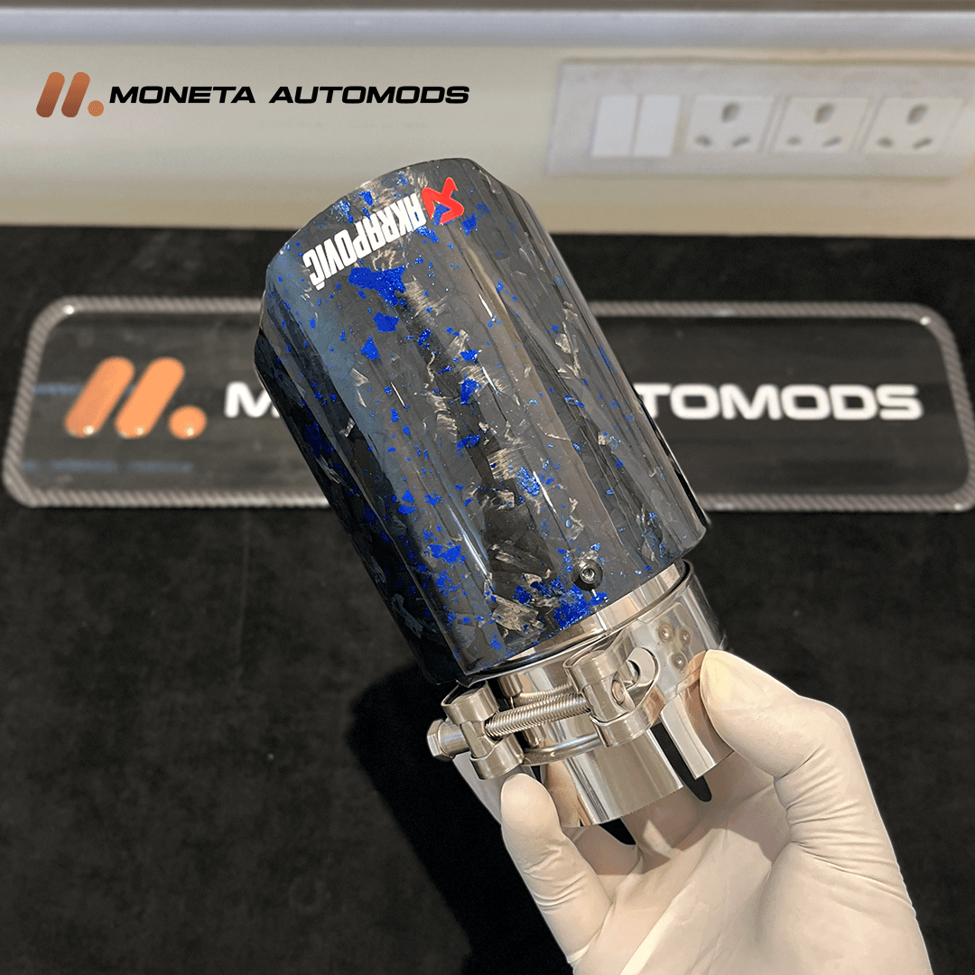Akropovic Exhaust tip Gloss Carbon Single 9