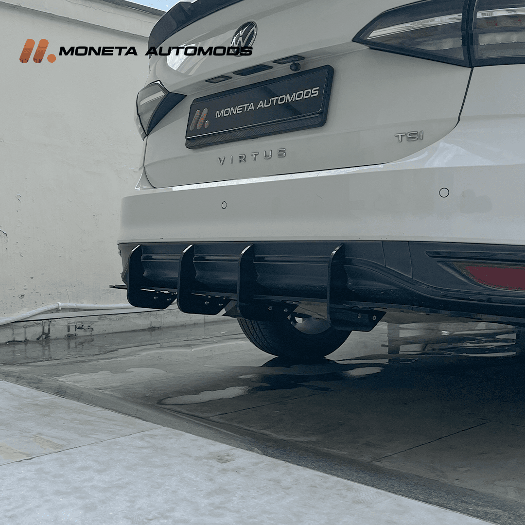 Slavia And Virtus 4 Fin Rear Bumper diffuser / Aftermarket
