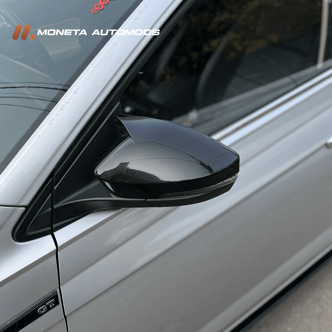Virtus And Slavia Batman Style Mirror Cover Compatible with VW Taigun And Skoda Kushaq 2