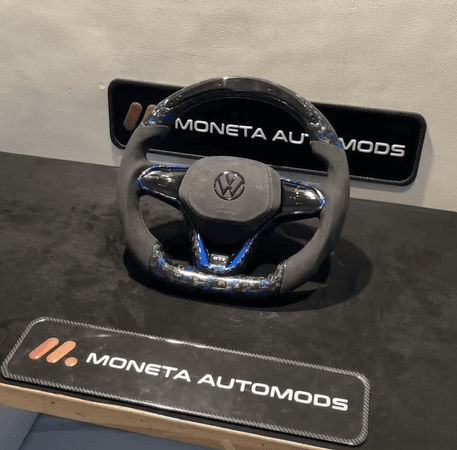 Virtus Carbon Fiber Steering+LED RPM Light+Haptci Touch Buttons 4