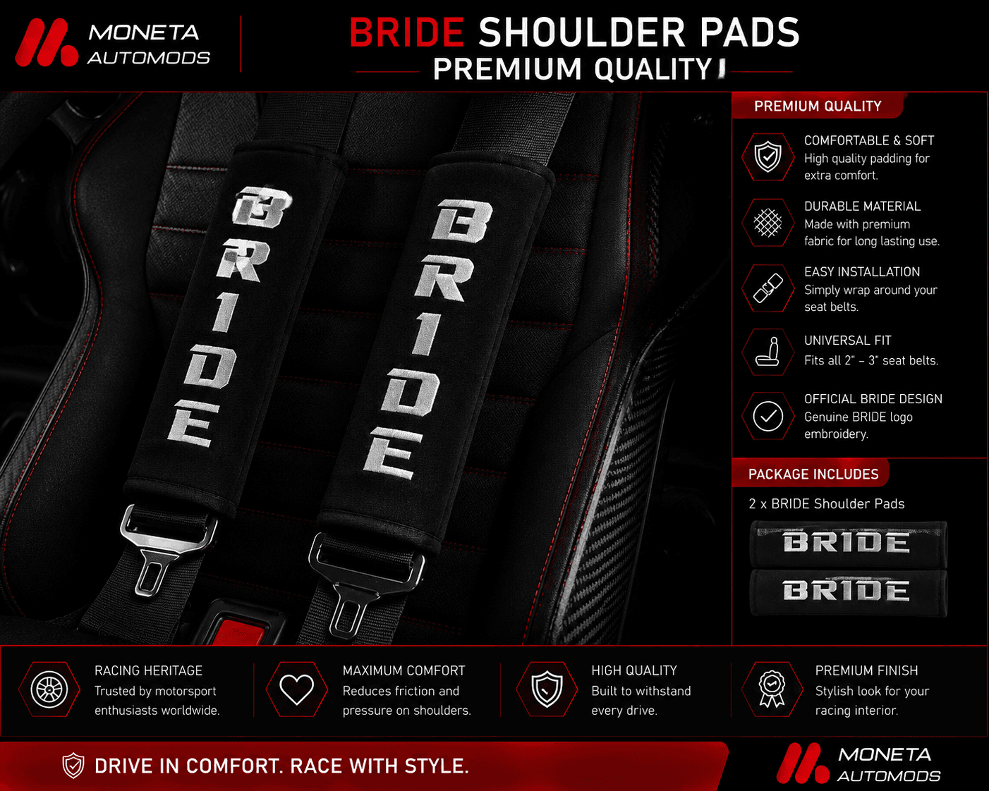 BRIDE Shoulder Pads | Premium Quality