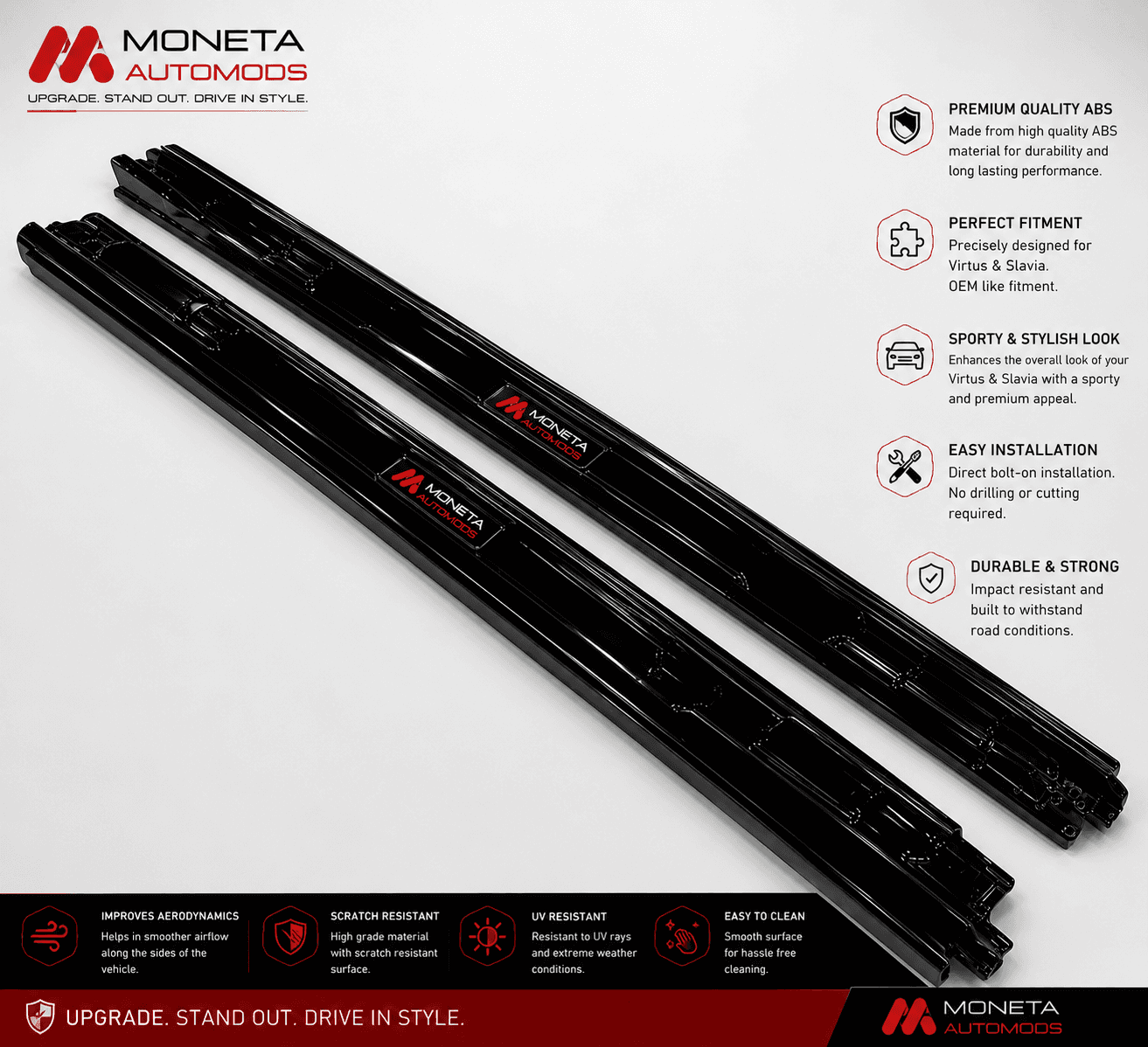 Virtus And Slavia Side Skirts (Imported) ABS 3