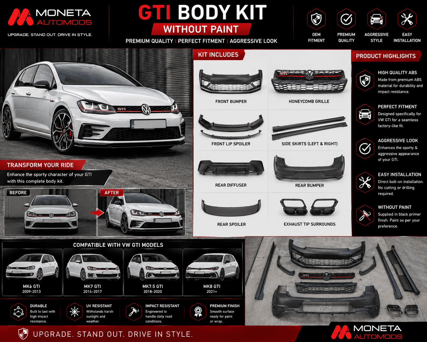 GTI Body Kit Wtihout Paint
