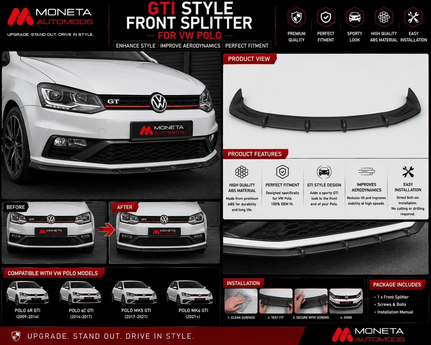 GTI Style Front Splitter