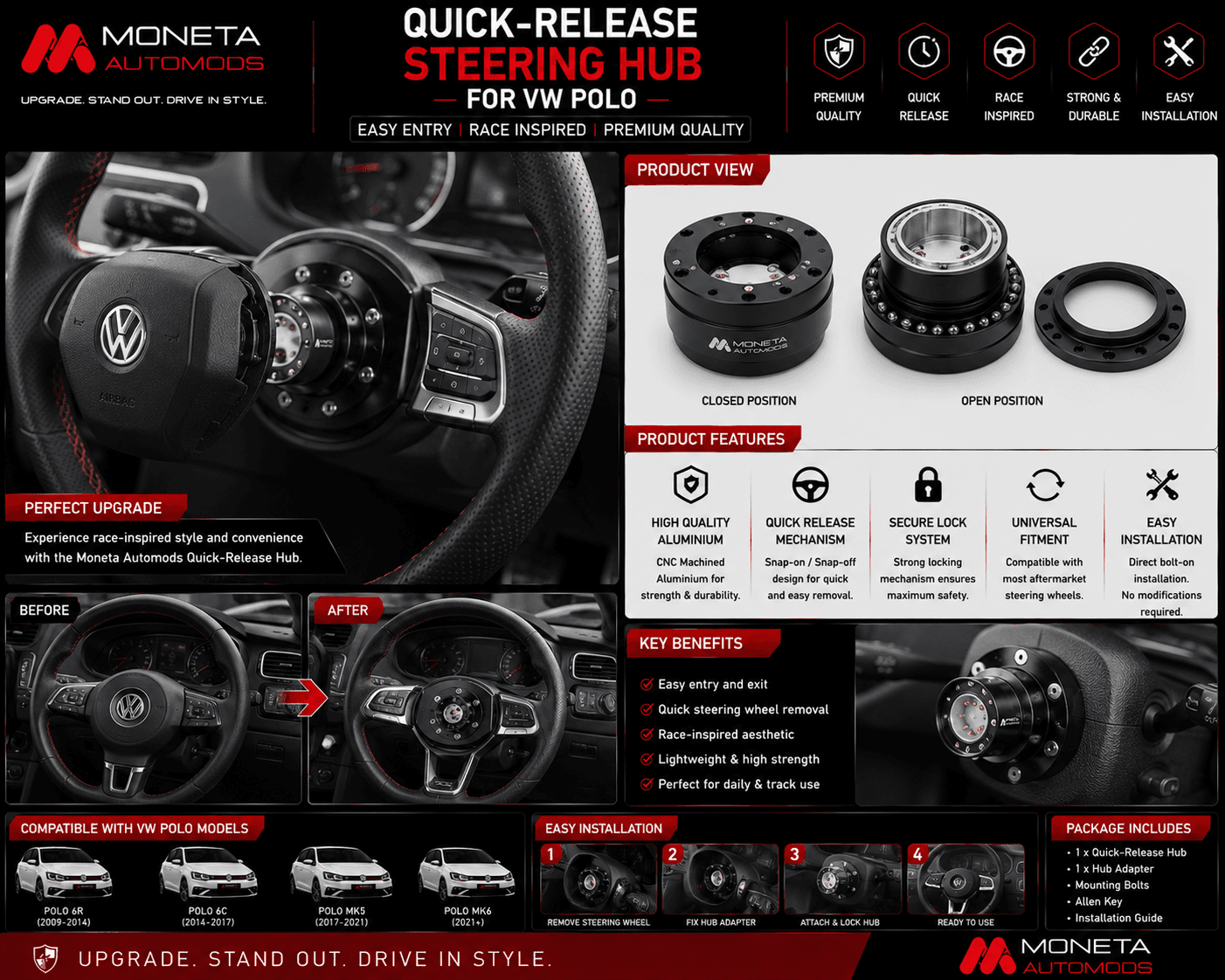 Quick-Release Steering Hub