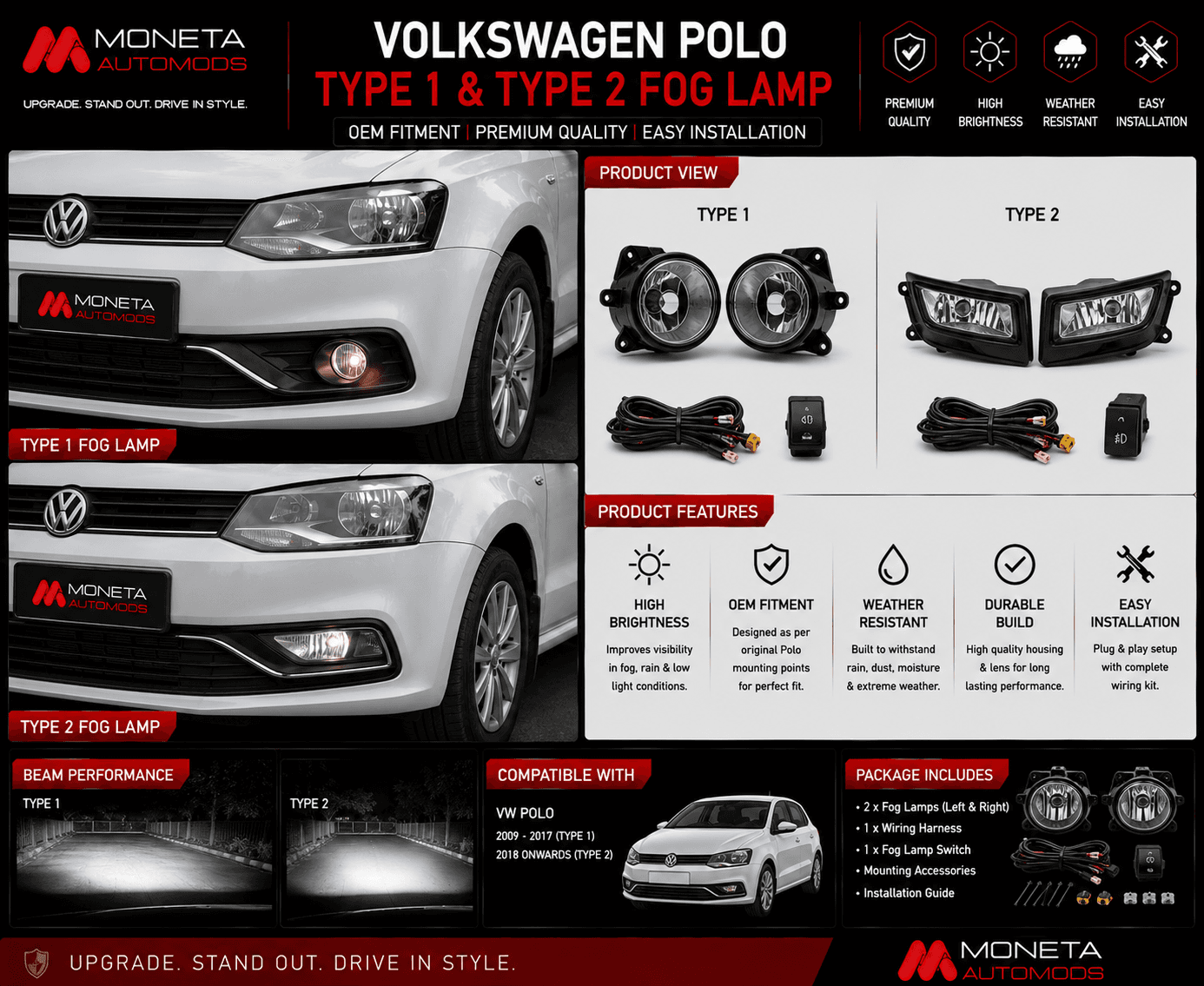 Volkswagon Polo Type 1 & Type 2 Fog lamp