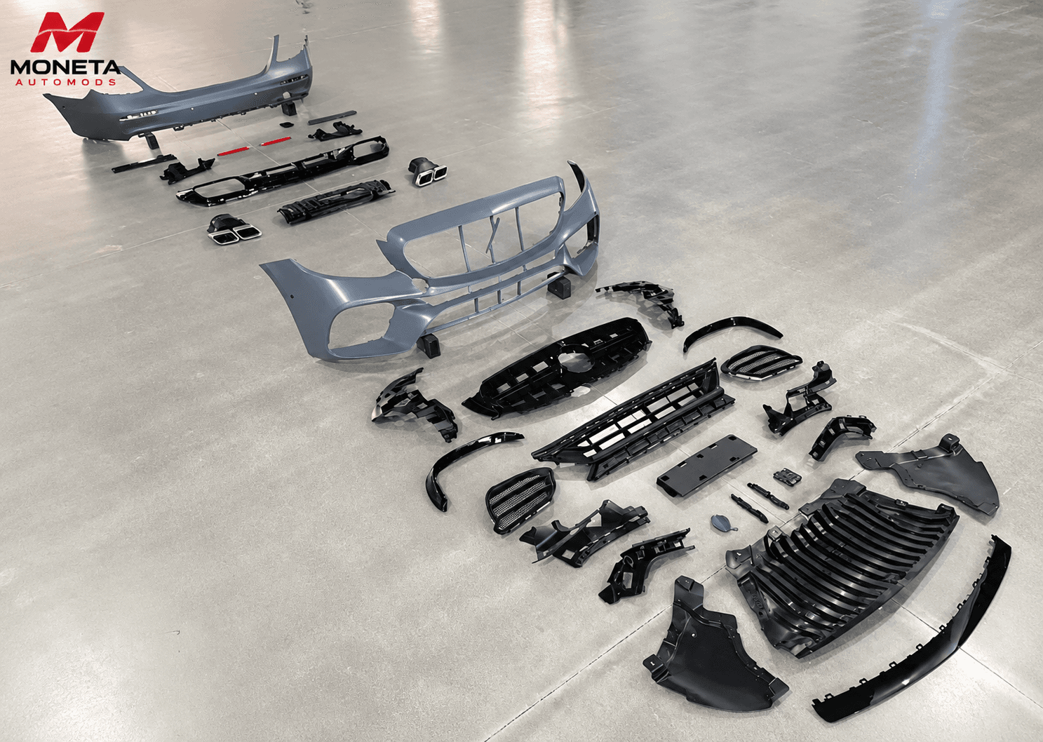 Mercedes-Benz E-Class W213 (2017–2024) to W214 (2025+) AMG E63 Style Facelift Conversion Body Kit – Front & Rear Bumper, Hood, Headlights & Taillights
