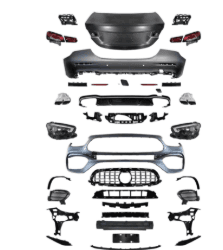 Mercedes-Benz E-Class W213 (2016–2020) E63 AMG & Brabus Style Body Kit – Front Bumper, Front Lip, Rear Diffuser, Exhaust Tips, Fog Grille Covers, Spoiler & Real Carbon Fiber