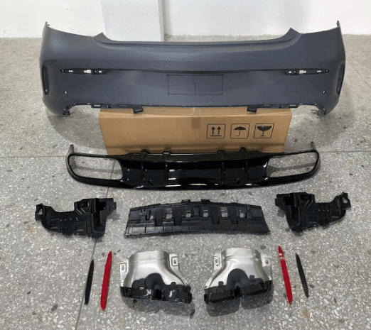 Mercedes-Benz C-Class Coupe C205 (2016–2021) C63 AMG Style Facelift Conversion Body Kit – Front & Rear Bumper, Diffuser & Exhaust Tips 3