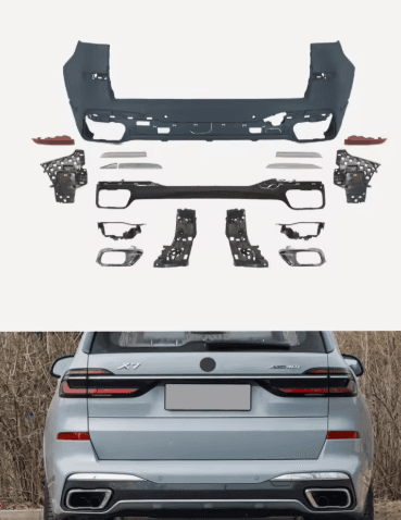 BMW 7 Series G12 LCI (2019–2022) M Sport Classic Style Rear Bumper Body Kit Upgrade 2