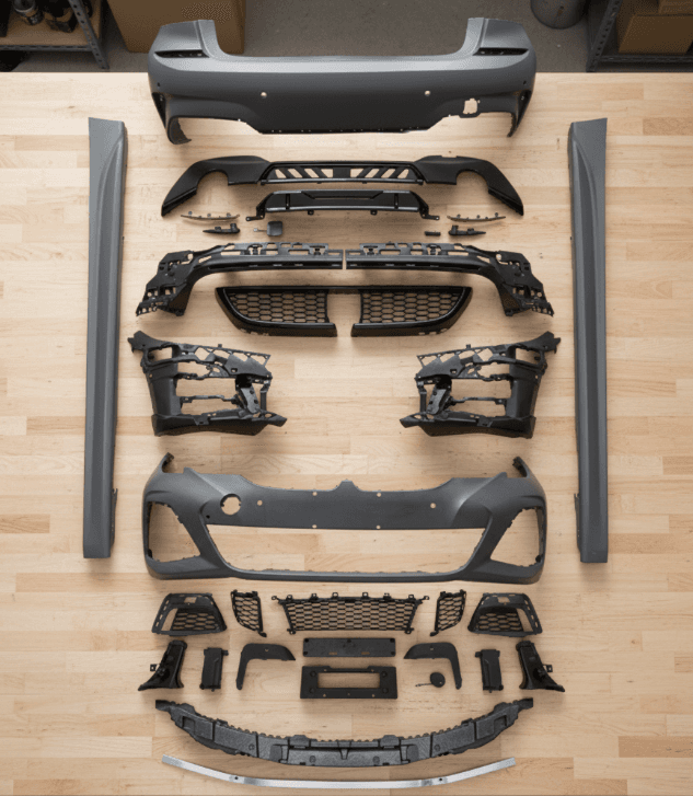 BMW 3 Series G20/G21 (2019–2022) to Facelift M Performance Body Kit – Front & Rear Bumper Assembly, Side Skirts, Splitter & Diffuser