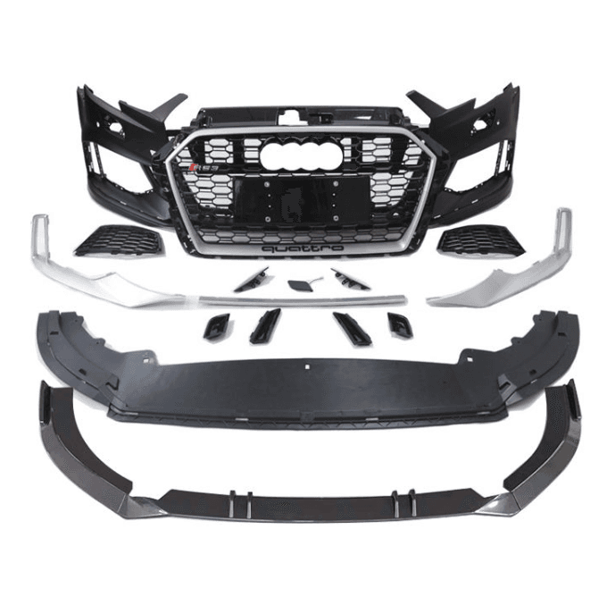 Audi A3 (2017–2020) RS3 / S3 Sport Front Bumper Conversion Body Kit 3