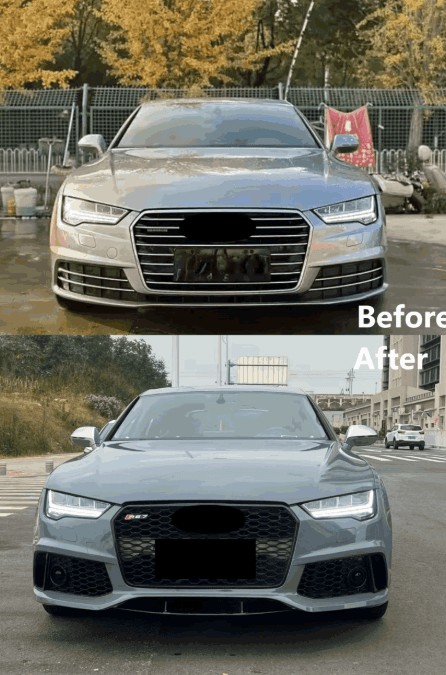 Audi A6 C7 (2010–2015) to 2016 C7 Facelift Matrix Style Conversion Body Kit, Headlight,Taillight 2