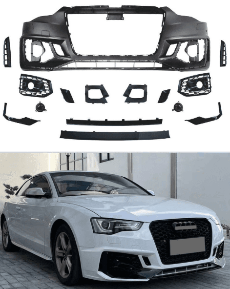 Audi A5 (2017–2020) to RS5 / S5 Sport Front Bumper Body Kit Mesh secondary