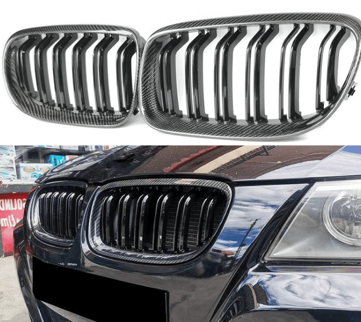 BMW 3 Series E90 (2008–2012) Front Bumper Grille – Carbon Fiber Look secondary