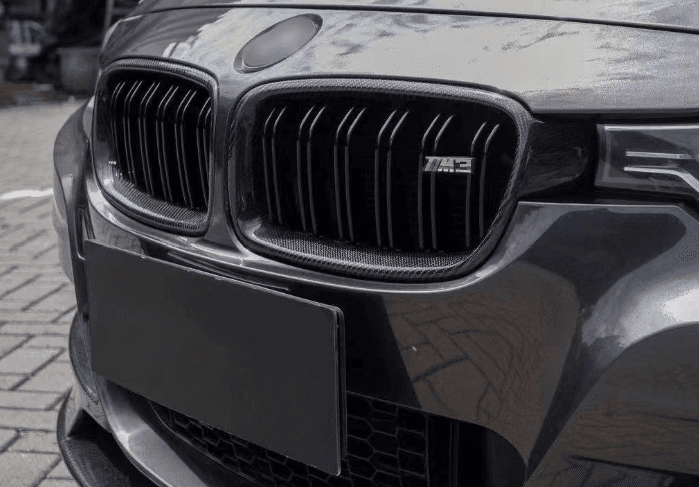 BMW 3 Series F30 2012-2018 front Bumper Grill Carbon Fiber Look secondary