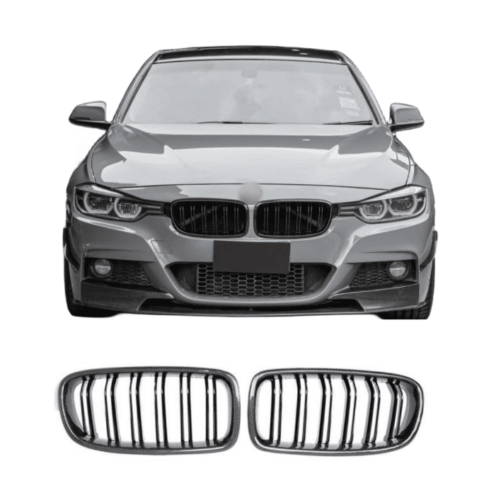BMW 3 Series F30 2012-2018 front Bumper Grill Carbon Fiber Look 3