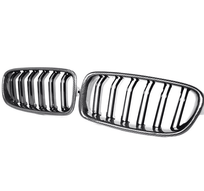 BMW 3 Series F30 2012-2018 front Bumper Grill Carbon Fiber Look 6